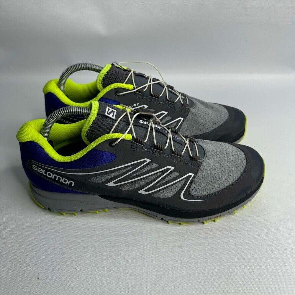 Salomon Womens Sense Mantra Trail Running Shoes Gray 366733 Bungee‎ Lace Up 10.5